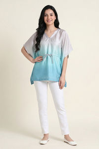 Zivame Satin Kaftan Lifewear Top - Dark Shade — thumbnail 2